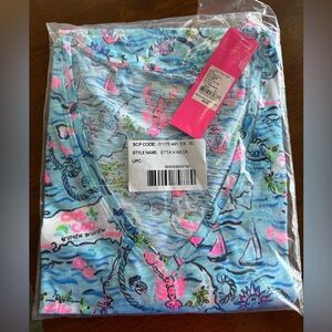 Lilly pulitzer etta v-neck lilly loves cape code NWT sz XL